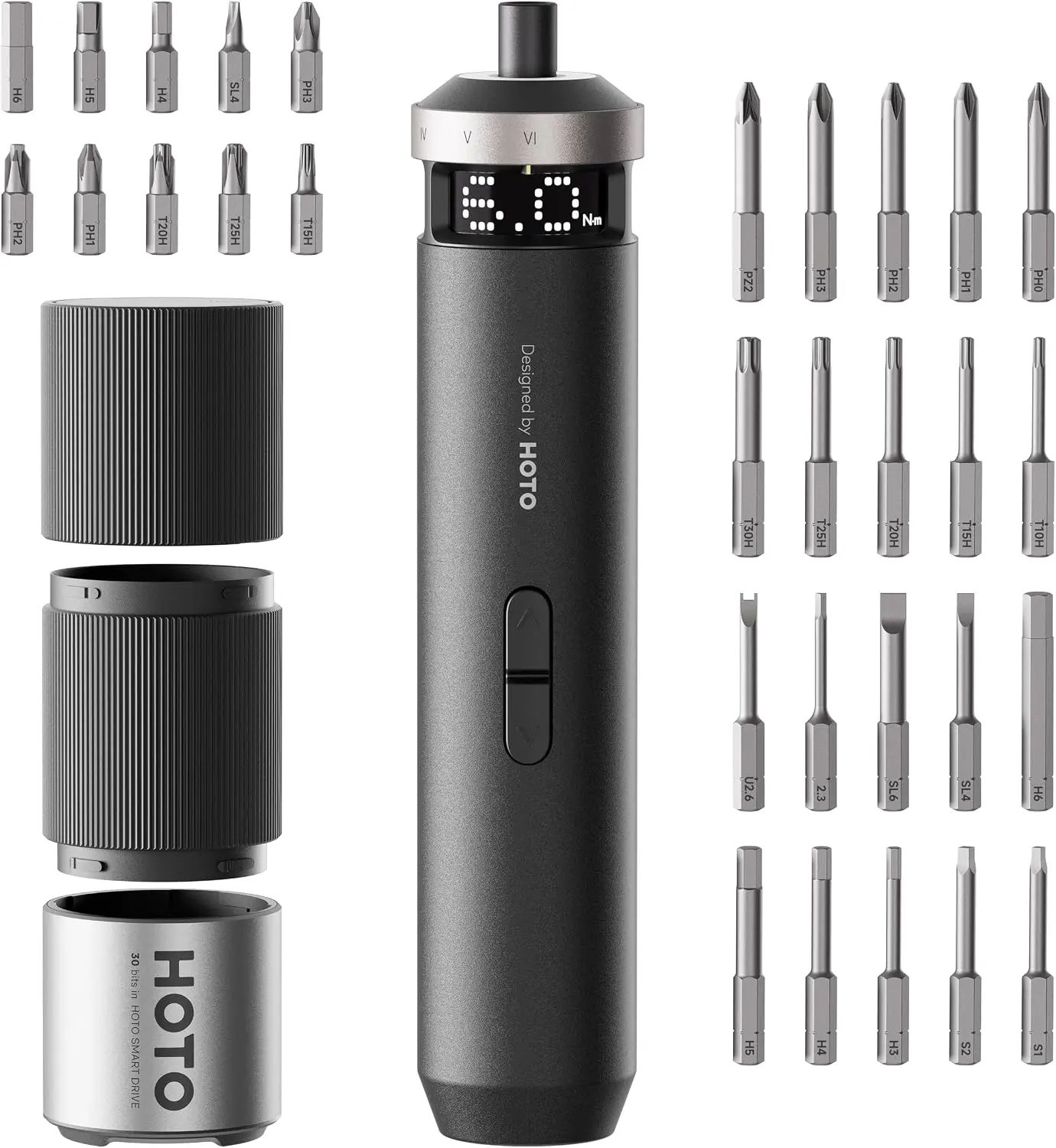 PixelDrive Electric Screwdriver, Rechargeable Cordless Screwdriver