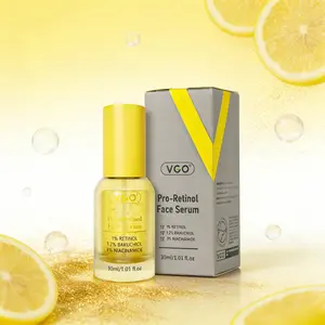 VGO Anti-Aging Serum with 1% Retinol 30 ml, Daily Facial Cream with 1.2% Bakuchiol & 3% Niacinamide for Sensitive Skin, Gentle Potent Formula for Radiant Skin