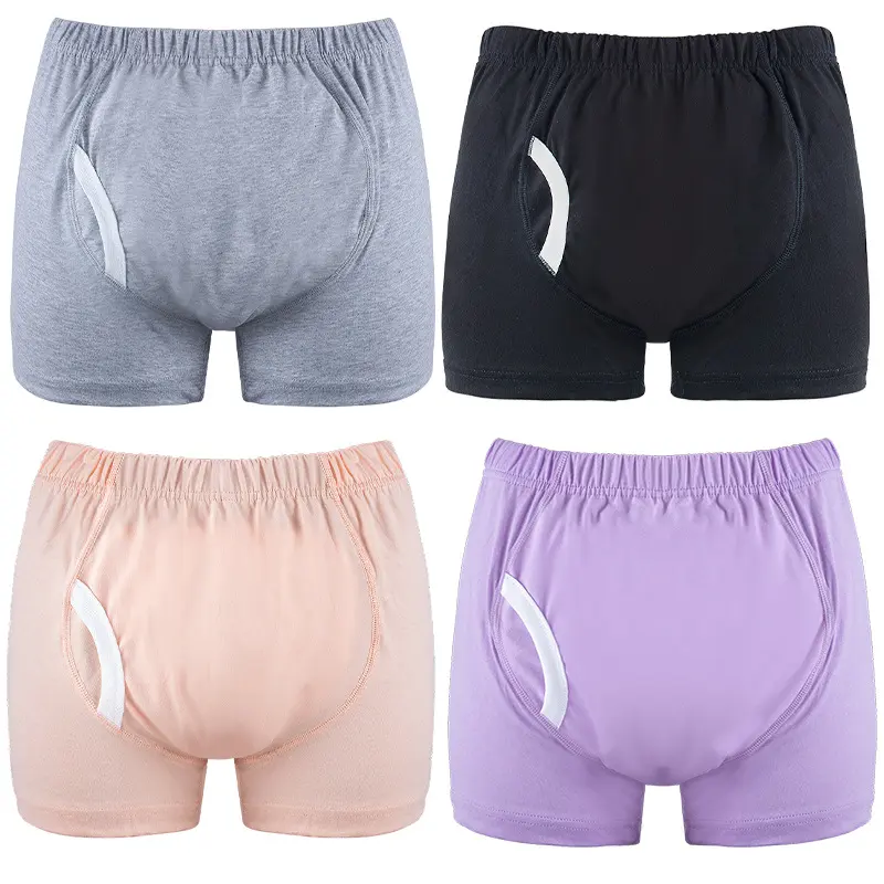 Men's Incontinence Boxer Briefs - Machine Washable, Reusable, Leakproof, Soft, Breathable Mesh Cotton Underwear with High-Absorbency Polyurethane Core, High-Capacity Synthetic Silk-Lined Option for Adults' Daily Wear & Driving Protection, Menswear, Senior