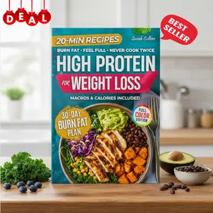 High-Protein Cookbook for Muscle Gainers: 101 Quick Low-Carbohydrate Meals & Monthly Changing Menu | Easy 20-Minute Meals for Busy Lives