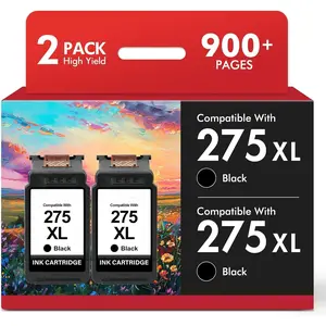 275 275XL PG-275 Black Ink  Replacement for  PG 275 XL for Cannon Printers PIXMA TR4720 TS3722 TS3700 TR4700 TS3522 TS3500 TS3520 TS3720 TR4722 (2 Pack, Black*2)