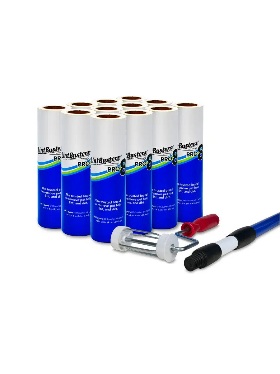 Pro8, 8" Roller - 12 Rolls with 1 Curved Handle & 1 Telescopic Handle