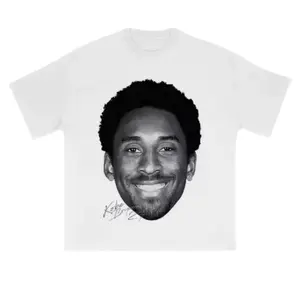 [100%25 Cotton] Summer Cotton T-shirts Streetwear Basketball Kobe Bryant Graphics Printed Loose  Menswear Top