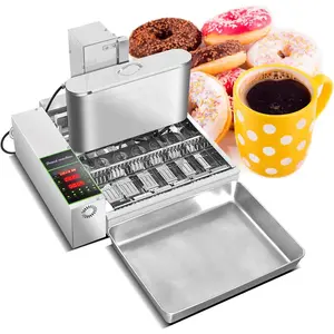 Kolice Commercial 2600pcs/hour Mini 6 Rows Donut Machine, Doughnut Maker, Frying Donuts Maker, Mini Donut Maker, Street Food Snack Food Equipment