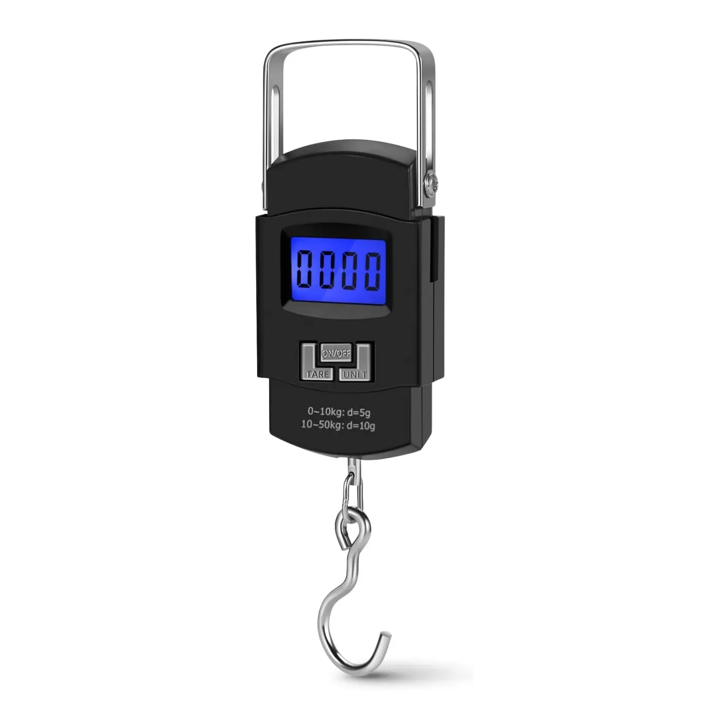 Fish Scale 110lb/50kg Digital Fishing Scale with Backlit LCD, Portable Handle, Stainless Steel Hook – Reliable Fishing Gear & Great Fishing Gifts for Men