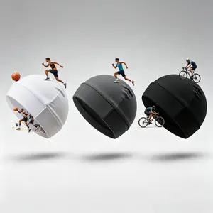 Breathable mesh cycling cap, skull cap, high-quality cap, washable ionic lining, sweat-wicking non-slip sports headband, sports cap, moisture-wicking cap