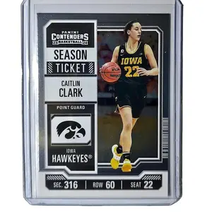 Caitlin Clark 2024 Silver Foil Panini College Contenders #CC1 Iowa Hawkeyes