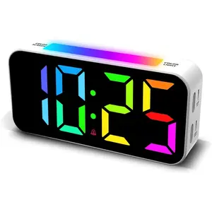 Loud  Clocks for Bedrooms Heavy Sleepers, Digital Bedside Clock with Night Light, Large Display, Dual , Snooze, Dimmable for  Teens Boys Girls