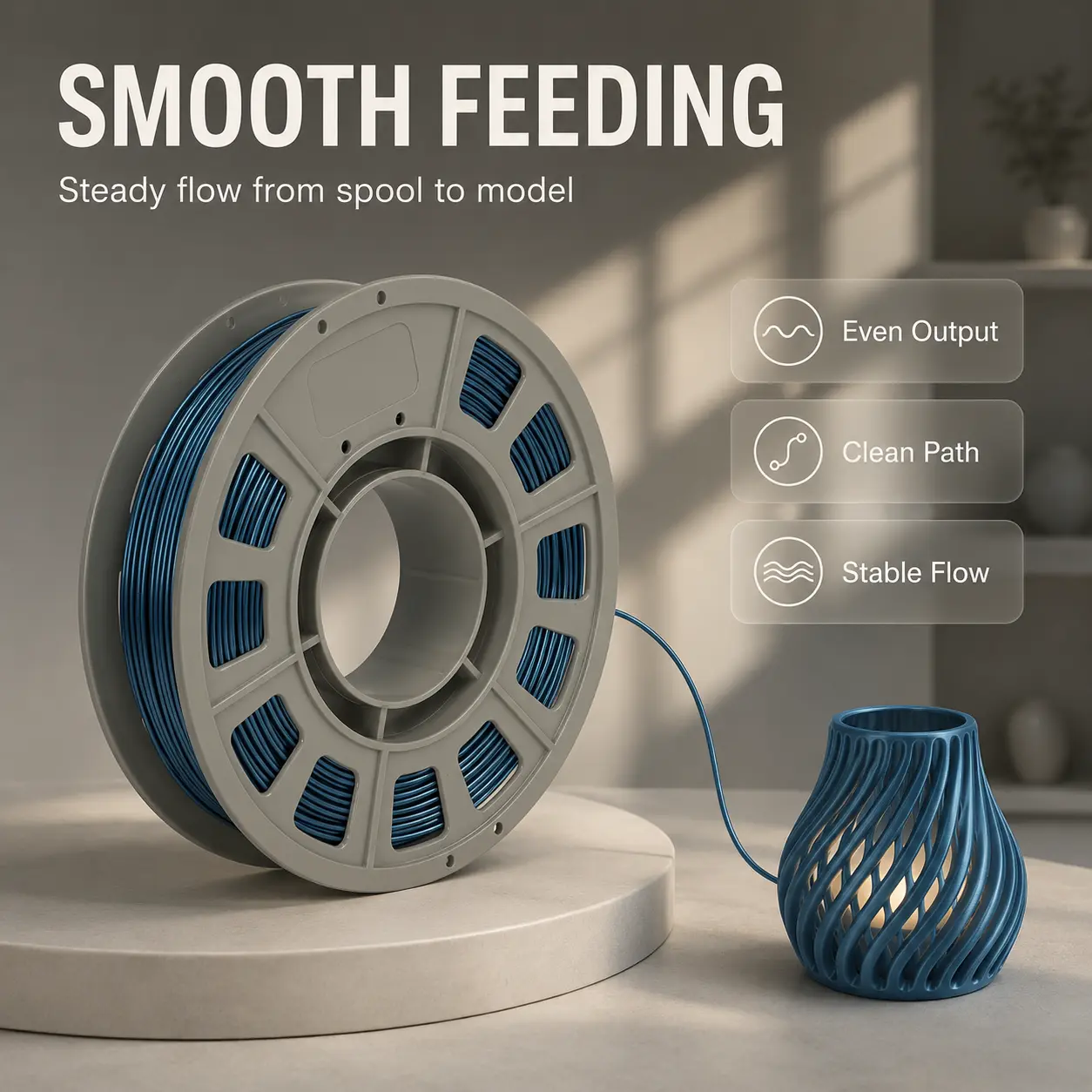 Shimmering Metallic Planet Blue PETG Filament 1.75mm, 300g (0.66 lbs) Mini Test Roll, Anti-Tangle Winding, Less Stringing, Perfect for Prototypes & Decorative Small Prints