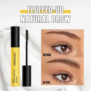 2-In-1 Brow Gel & Edge Control, Strong Hold Styling Eyebrow Gel, Hair Mascara for Flyaways and Frizz, Sweat-Resistant, Quick Dry, Makeup, 10ML