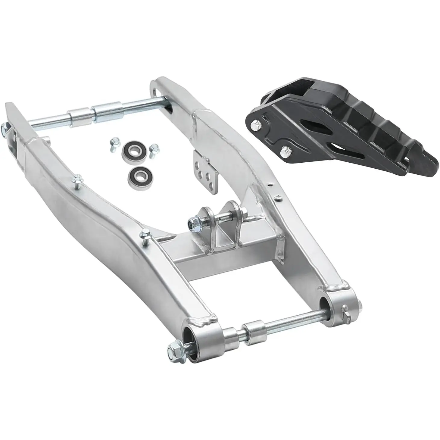 21" Extended Rear Swingarm with 15mm Axle Bearings & Chain Guide Slider for 125cc 150cc 200cc 250 Coolster SSR Apollo TaoTao Pit Dirt Bike, Iron Swing Arm Upgrade for 14" to 16" Rear Wheel