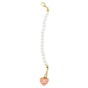 Letter Charm | Heart | Pearls