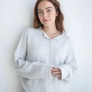 Cloud Cardigan, women’s soft casual grey button down sweater