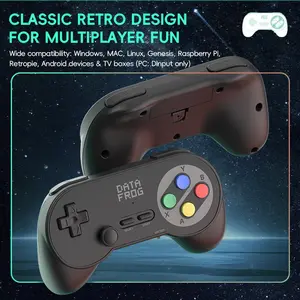 2.4G dual-mode wireless game controller, compatible with PC/Switch/phone/TV box, in dual vibration motor, programmable macro buttons, 400mAh large capacity battery for long battery life, ergonomic anti slip grip, suitable for family living rooms, st