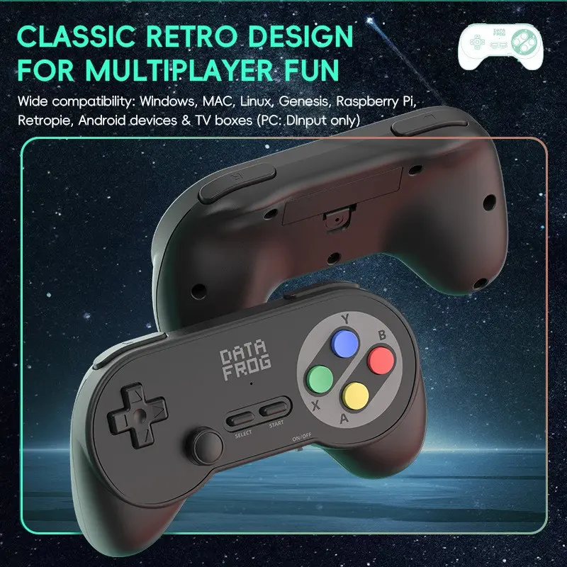 2.4G dual-mode wireless game controller, compatible with PC/Switch/phone/TV box, in dual vibration motor, programmable macro buttons, 400mAh large capacity battery for long battery life, ergonomic anti slip grip, suitable for family living rooms, st