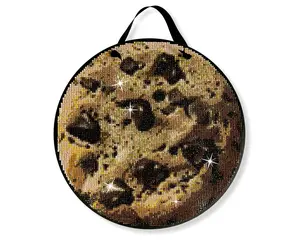 Cookie Diamond Painting Kit, ROUND Drills, 12.5" Hanging Sign