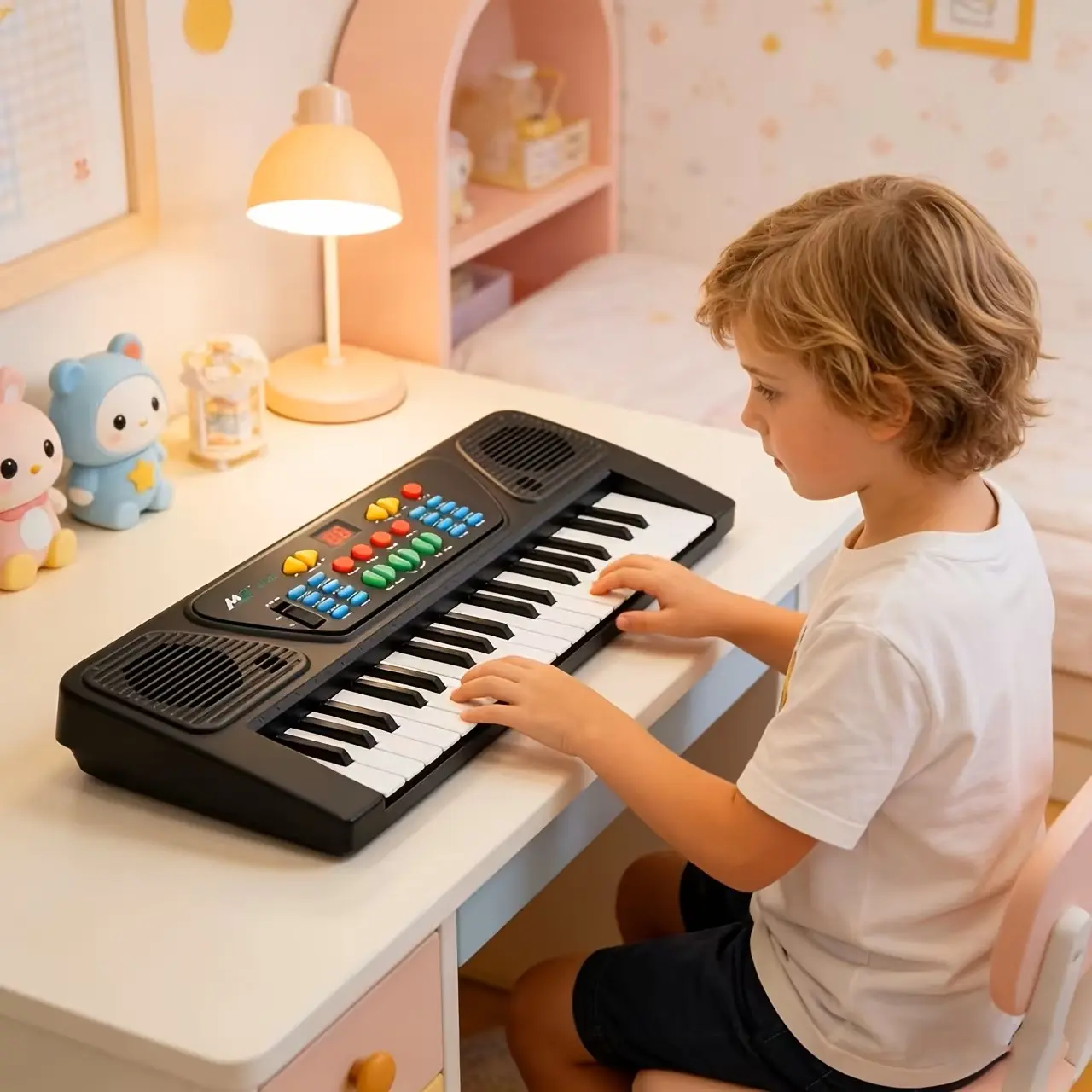 Unisex Kids Electronic Keyboard Baby Piano - Multifunctional Educational Musical Toy, Music Learning Tool That Plays Music and Encourages Creativity for Children's Development