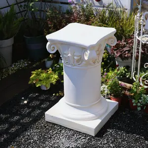 Retro style roman columns garden decor for the Base ofPlanters & Pots Outdoor Lighting with Foam Packing safe Deliver, Survives Winter, easy move.