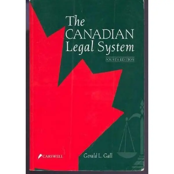 USED-Canadian Legal System by Gerald L. Gall (Paperback)