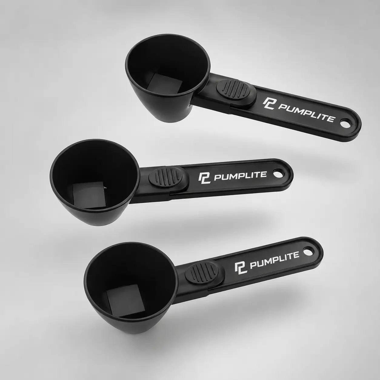 PUMPLITE 3-Pack Sliding Funnel Scoop – 30g Powder Scoop for Pre-Workout, Creatine, Protein & Electrolytes
