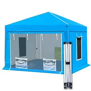 10X10X9FT Waterproof Portable Paint Booth with 2pcs Air Filters & Foldable Frames Rainproof Spray Booth for Auto Parts Furnitures and Other Items Painting (Blue)