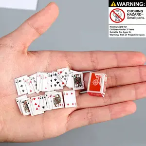 2 Sets Mini Poker Deck, Compact and Fun, Ideal for Travel and Outdoor Leisure Activities, Perfect for Game Nights,54 Cards /Set Travel Game, Card Games