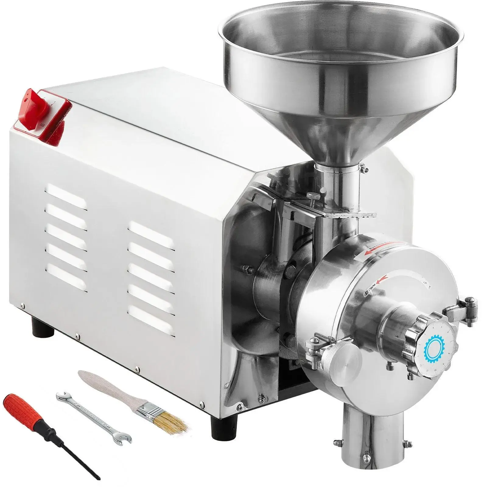 【Summerfinds】VEVOR Soybean Grinder Commercial Grinding Machine for Spices 2200W Corn Mill Grinder 50 KG/H Stainless Steel Corn Grinder Industrial Flour Milling Machine for Pepper Soybean Peanut Corn Grains