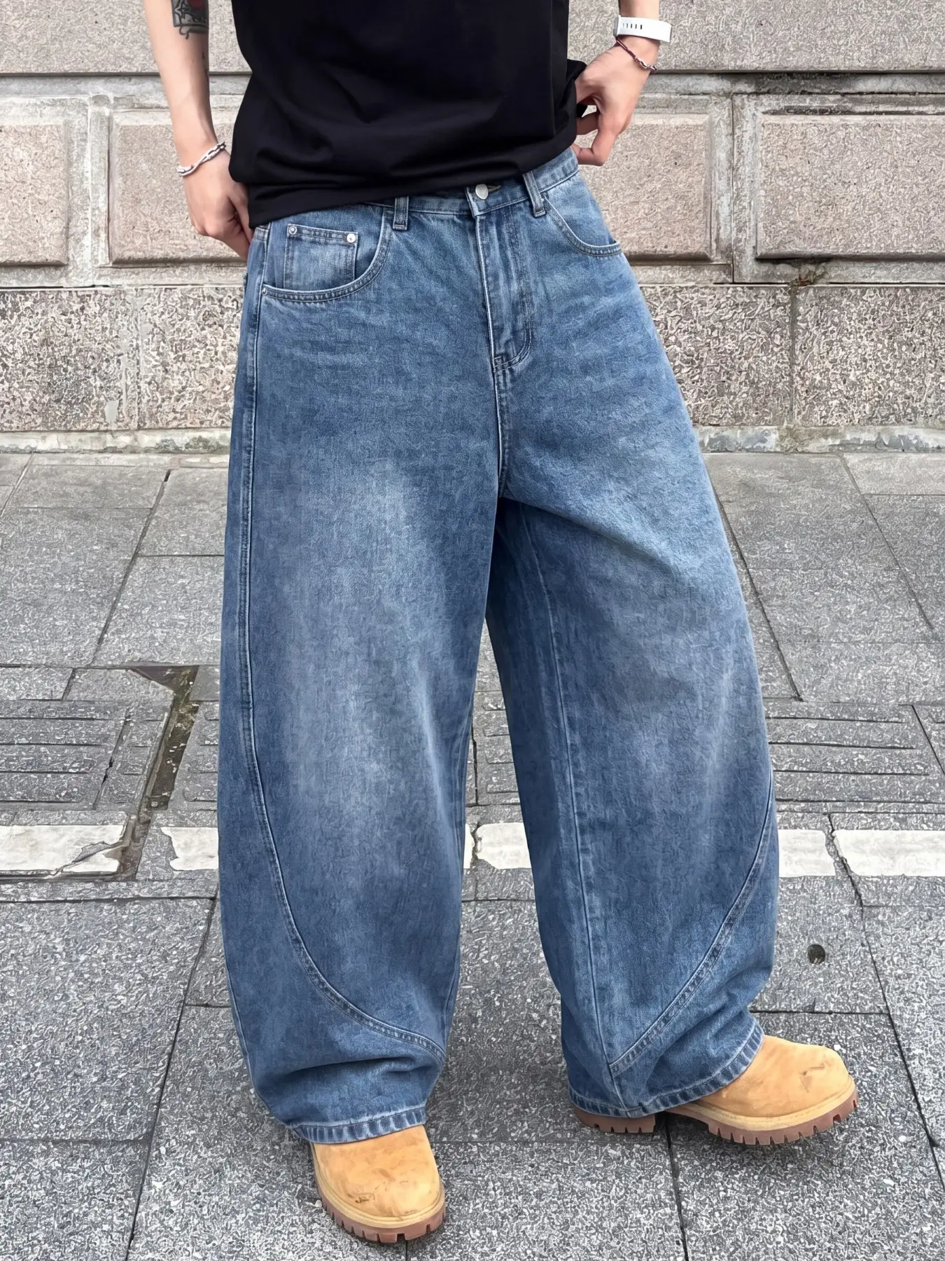 Navy Huge Baggy Jeans 【公式通販】