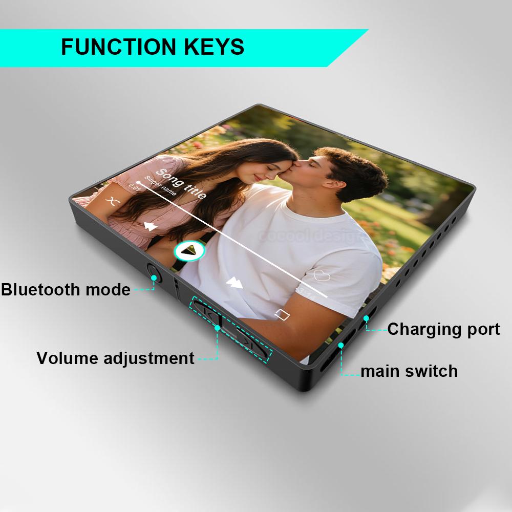 {Customization}Custom Photo Bluetooth Fridge Magnet Personalized Album Frame Plays Music 10x10cm Perfect for teacher appreciation gifts boyfriend birthday gift teen girl gifts anniversary gift for him graduation gifts gifts for boyfriends