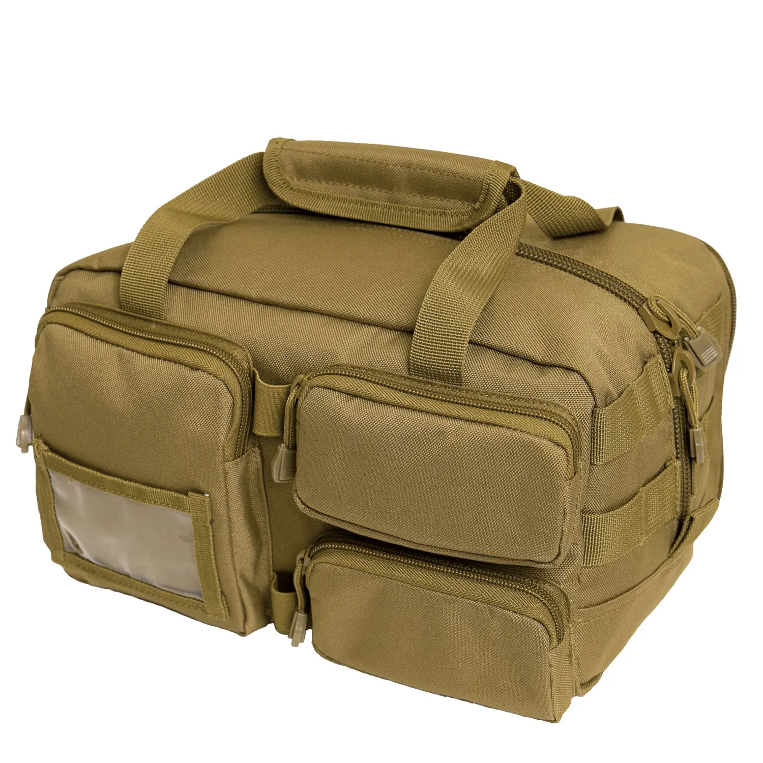 Rugged Tactical Tool Bag Heavy-Duty Denier Polyester MOLLE Compatible Multi-Compartment Storage Compact Portable Gear Carrier for Mechanics Electricians