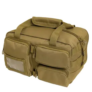 Rugged Tactical Tool Bag Heavy-Duty Denier Polyester MOLLE Compatible Multi-Compartment Storage Compact Portable Gear Carrier for Mechanics Electricians