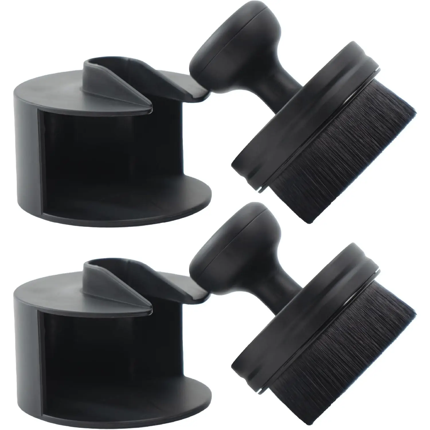 Tire Shining Brush - Auto Detailing Supplies with Tire Applicator, Storage Rack, 2.3in Diameter Black Car Detailing Tool, Car Washing Accessory for Vehicle Cleaning