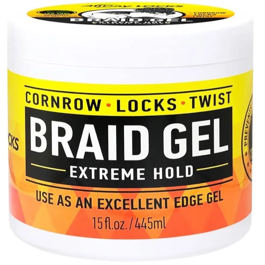 All Day Locks Braiding Gel Extreme Hold for Twist Cornrows and Locks Haircare