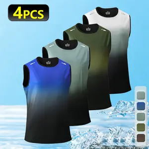 Men’s sports tank top featuring premium upgraded quick-dry, breathable fabric; strong moisture absorption and rapid cooling—ideal for high-intensity workouts/lifting iron while maintaining a dry feel throughout. Classic solid color, simple design—not flas