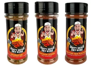 3 Pack Paddle Me – Chicken Licker – Ribs For Her Pleasure, Garlic Pepper Seasoning for Fajita BBQ & Poultry Dishes US Origin New Orleans Flavor Delight