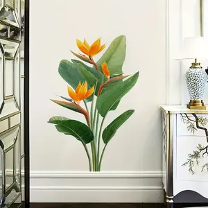 Tropical Bougainvillea Wall Sticker, Realistic Plant Flower Decorative Decal, Instant Natural Vitality and Beauty for Walls