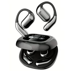 Intelligent Touch Screen Open Ear Bluetooth 5.4 Headphones Over The Ear Earbuds Bluetooth Earbuds with Earhooks Sport Headsets IPX7 Waterproof Earphones for Running Workout