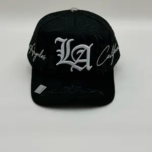 BB Hats “L A Black/ White Bordada”