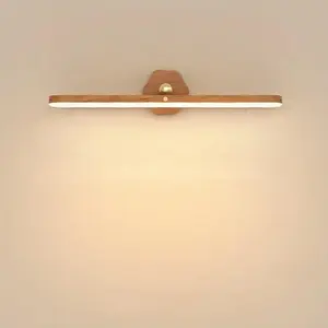 LED Rechargeable Mirror Light, Touch Switch Night Light, Rotatable and Detachable Magnetic Wall Mounted Light for Bedroom Bedside Bathroom Mirror Indoor Lighting, Modern Night Lights, Modern Mood Lighting