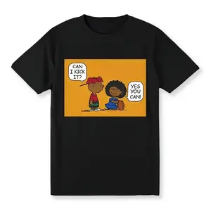 Can I kick it? Men's cartoon T-shirt, designed specifically for entertainment and leisure. Send cotton shirts to friends to create a positive summer atmosphere. Classic fit, soft and smooth fabric men's and women's T-shirtsRAIMENTRY