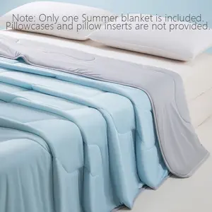 Soft Cool Summer Quilt, Lightweight Breathable Air Conditioning Blanket, Four Seasons Bed Sofa Use, Multiple Colors Available