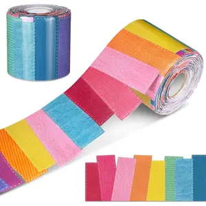 65 ft Colorful Bulletin Board Borders Rainbow Board Border Trim Roll Irregular Cool Borders Classroom Decoration for Back to School Chalkboard Home Office Wall Decor