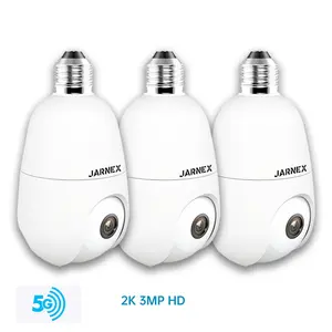 Noonkey 2K/3MP Light Bulb Security Camera 5G& 2.4GHz WiFi Alexa E27 Home 360° Wireless Outdoor AI Human Tracking Motion Zones Detection Alarm Color Night Vision Monitoring Card Connection Two Way Audio Night Vision 5GHz Wi-Fi - Installation