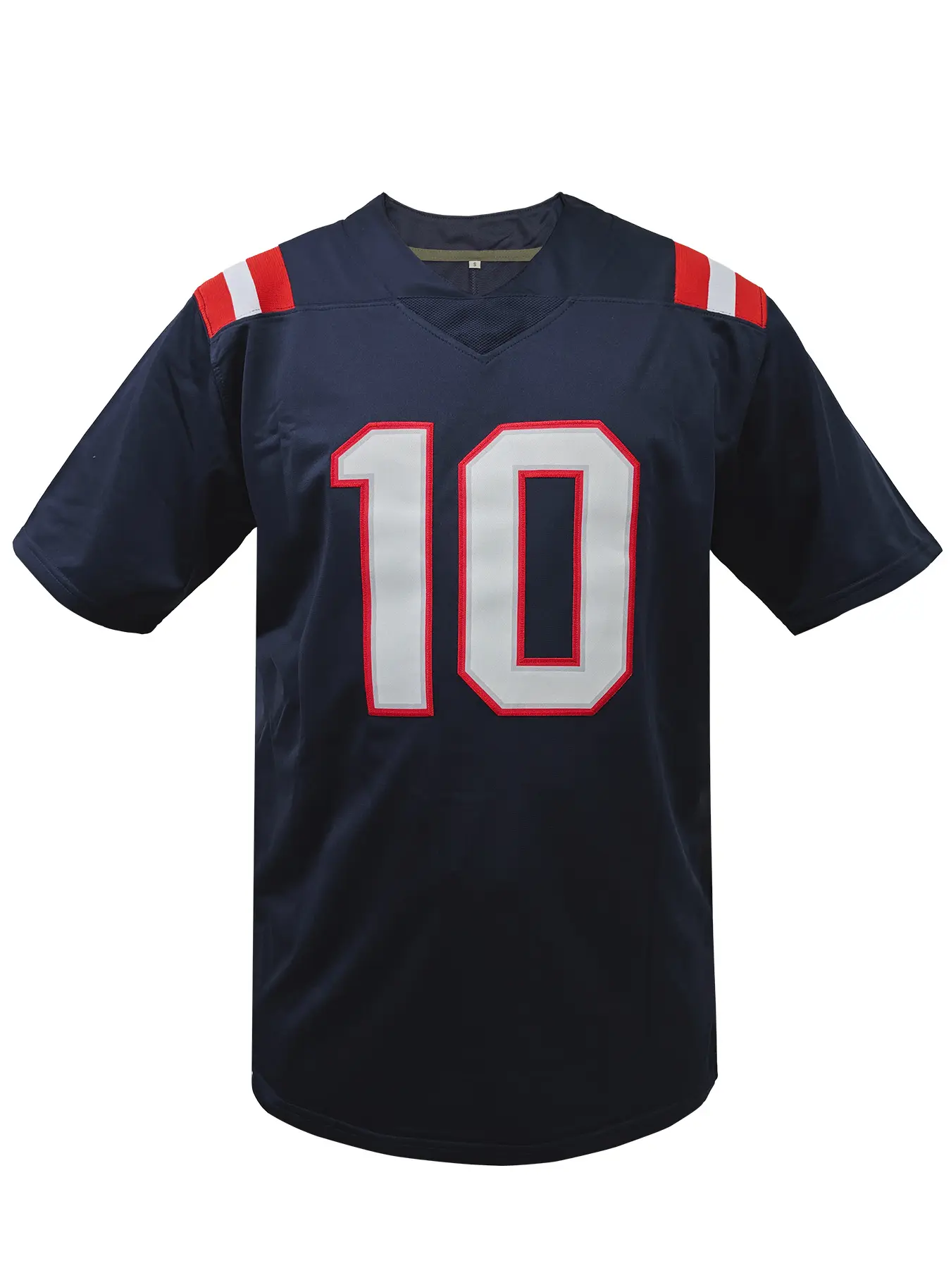 Men's New England #10 American Football Jersey, V Neck Loose Fit Rugby Sports Style Jersey, Breathable Short Sleeve Top, Perfect for Outdoor Sports, Training, Unisex, All Seasons, Stylish Jersey, Football Uniform