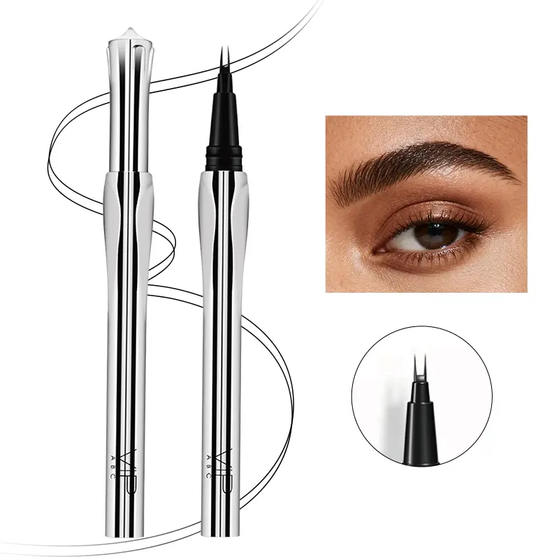 Pro Precision Eyebrow Pencil - 2-Prong Fork-Tip & Fine Brush for 3D Natural Brows - Sweat-Proof & Transfer-Proof All Day Wear-Makeup Cosmetics-Fast & Precise Eyebrow Makeup