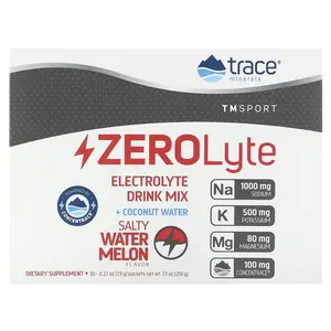 Trace TM Sport, ZEROLyte, Electrolyte Drink Mix, Salty Watermelon, 30 Packets, 0.27 oz (7.3 g) Each