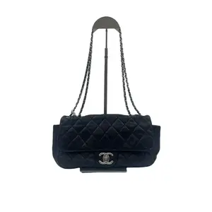 Pre-owned CHANEL france Crossbody Bags h5 Black and Silver Calfskin Medium CF Chain Crossbody Bag 61910
