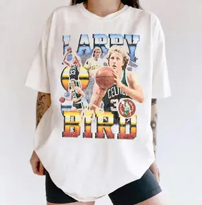 Larry Bird Basketball Icon Graphic T-Shirt – Retro Sports Tee for Dedicated Fans