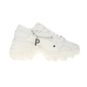 PUMA Womens Pulsar Chain Lace Up Sneakers Shoes Casual - White
