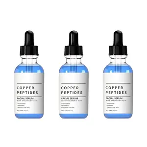GHK-Cu Copper Peptide Serum with Hyaluronic Acid | Anti-Aging Facial Serum, Deep Moisturizing & Nourishing, Firming & Wrinkle Smoothing | Fragrance-Free | 30ml Daily Face Serum for All Skin Types | Men & Women, Cruelty-Free, Vegan Skincare Moisturizer